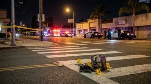 Riverside nighttime pedestrian claim involving a crosswalk crash and low visibility